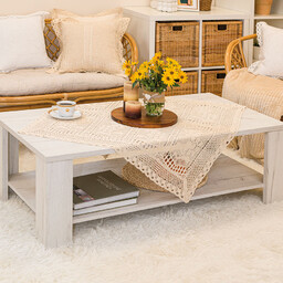 Markizeta Obrus serweta ażurowa 85x85 012 kremowa Iness