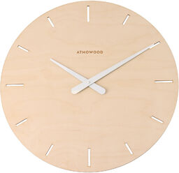 Zegar indeksowy ATMOWOOD z drewna brzozowego 50 cm