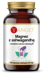 YANGO Magnez z ashwagandhą + szafran + witamina