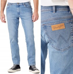 Wrangler TEXAS SLIM Green Steel BLUE DŻINS W30