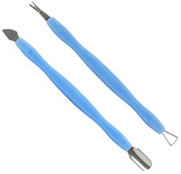 Skrobak radełko łopatka nożyk dłutko kopytko niebieski zestaw