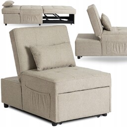 Amerykanka Fotel Rozkładany Do Spania Salonu Sofa Beżowy