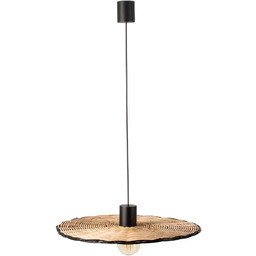 Faro Barcelona Lampa wisząca rattanowa Tupai Black