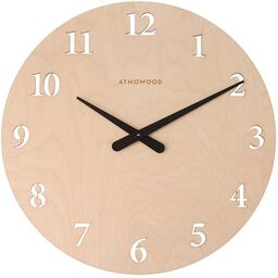 Zegar numeryczny ATMOWOOD z drewna brzozowego 50 cm