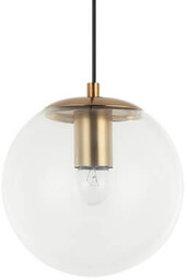 Italux Lampa wisząca Sarpo PND-58867-1S-BK-BRO ball mosiądz przezroczysta