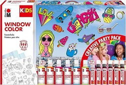 Marabu 030600000101 - KiDS Window Color Party Set