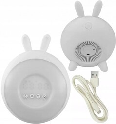 Budzik lampka nocna Led Rgb różowy królik pudełko