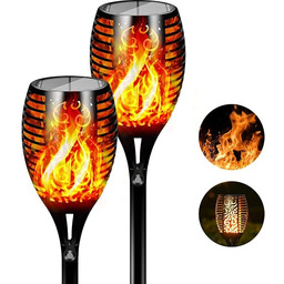 FLOWood Lampy solarne do ogrodu na zewnątrz, 2