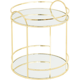 Atmosphera Dekoracyjna taca lustrzana złota FEEL, 20,5 x