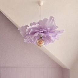 Pakamera Lampa wisząca Kwiat PIWONIA liliowa, jasno-fioletowa