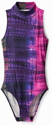 Body z prążkowanej dzianiny tie-dye