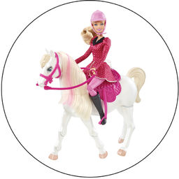 Dekoracyjny opłatek tortowy Barbie - 20 cm