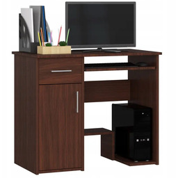 Biurko wenge dla dziecka 90 cm 1 szuflada