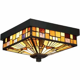 Zewnętrzna LAMPA sufitowa QZ-INGLENOOK-F Elstead QUOIZEL witrażowa OPRAWA