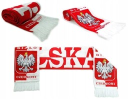 Dwustronny szalik kibica POLSKA