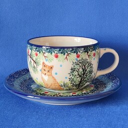 Filiżanka ze spodkiem 200 ml, Lisek, Ceramika Artystyczna