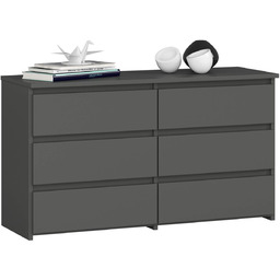 Komoda CL100, 6 szuflad, szara, 100 57 35