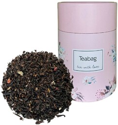 Czarna herbata Raspberry Lavender 50g - Różowa tuba