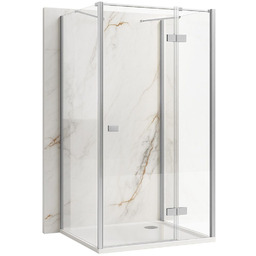 Kwadratowa kabina prysznicowa przyścienna lewa 100x100x100 Atlas Rea