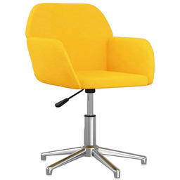Edinos Żółte tapicerowane krzesło obrotowe do biurka K2-C23