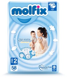 Molfix Pieluszki Mini 2 (3-6 Kg) 58 Szt.