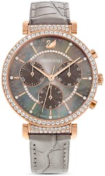 Zegarek Swarovski Passage Chrono Watch, Leather strap, Gray,