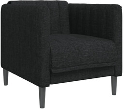 Edinos Czarny tapicerowany fotel na nóżkach W9-A12