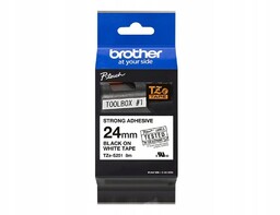 Brother TZES251 TZE-S251 24mm czarny na białym silny