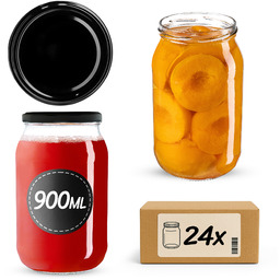 Słoiki na przetwory Simo 900ml 24szt 82mm +