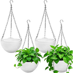 Wiszące doniczki na rośliny, samonawadniające, okrągłe wiszące kosze
