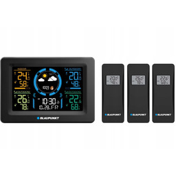 Stacja pogody Blaupunkt WS40BK 3 Czujniki Zewnętrzne