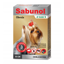 SABUNOL OBROŻA ODBLASKOWA 35 CM P/PCHŁOM I KLESZCZOM