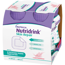 Nutridrink Skin Repair, preparat odżywczy, smak truskawkowy, 4
