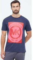 Michael Kors t-shirt lounge bawełniany kolor granatowy
