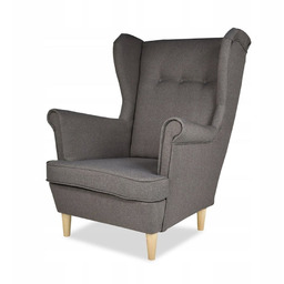 Fotel USZAK szara plecionka FAMILY MEBLE