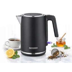 Czajnik Elektryczny 1L 2400W Czarny Stal Nierdzewna Bez