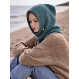 Pakamera Delikatna balaclava kaptur czapka alpaka merino ręczna