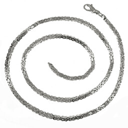 Elegancki srebrny łańcuszek łańcuch królewski bizantyjski 3mm srebro