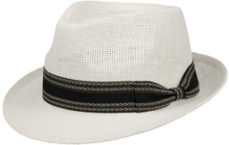 Kapelusz Słomkowy Montreal Trilby by Lipodo, biały, cm