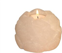 Himalaya Salt Dreams Sól kryształowy świecznik kwiat lotosu