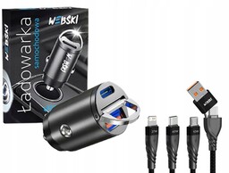 Ładowarka Samochodowa Zasilacz 2xUSB A QC3.0 2xUSB C