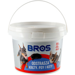 Granulat Bros odstrasza krety, psy i koty 350