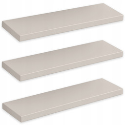 Zestaw 3x półek ściennych Kaszmir beż – komplet