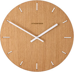 Zegar indeksowy ATMOWOOD z drewna dębowego 34 cm