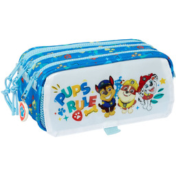Piórnik Potrójny The Paw Patrol Pups rule Niebieski
