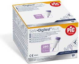 PIC Safe Digitest Plus 28G/1,5mm 100szt Nakłuwacze