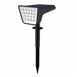 Lampa ogrodowa solarna wbijana RGBW reflektor