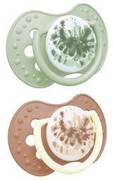 LOVI Smoczek silikonowy dynamiczny Tie Dye zielony 0-3m,