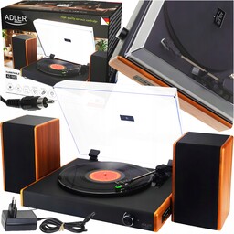 Gramofon Audio Czarny Bluetooth i Usb Retro