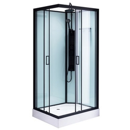 Kabina prysznicowa zabudowana na niskim brodziku prostokątna 100x80